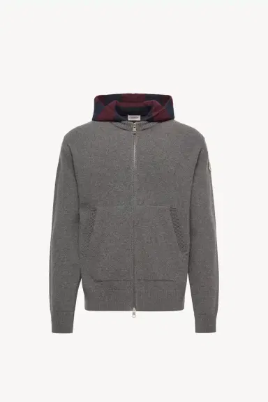 Moncler Striped Hood Wool & Cashmere Cardigan | Thumbnail 2