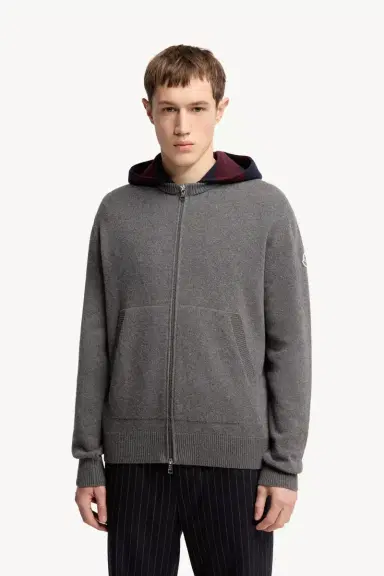Moncler Striped Hood Wool & Cashmere Cardigan | Thumbnail 5
