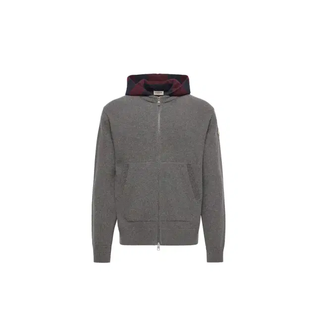 Moncler Striped Hood Wool & Cashmere Cardigan
