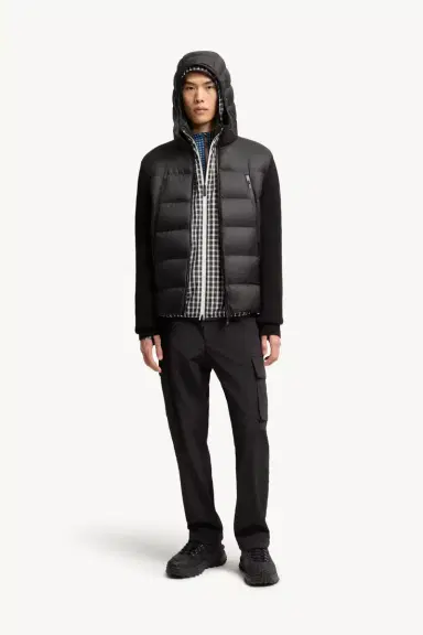 Moncler Wool Padded Zip-up Cardigan | Thumbnail 3 Moncler Wool Padded Zip-up Cardigan | Thumbnail 3