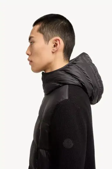 Moncler Wool Padded Zip-up Cardigan | Thumbnail 4 Moncler Wool Padded Zip-up Cardigan | Thumbnail 4