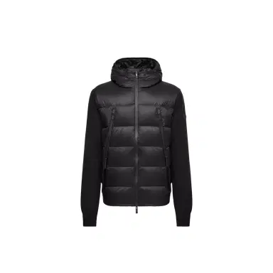 Moncler Wool Padded Zip-up Cardigan | Thumbnail 1 Moncler Wool Padded Zip-up Cardigan | Thumbnail 1