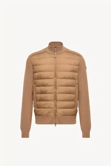 Moncler Wool & Cashmere Blend Padded Zip-up Cardigan | Thumbnail 2