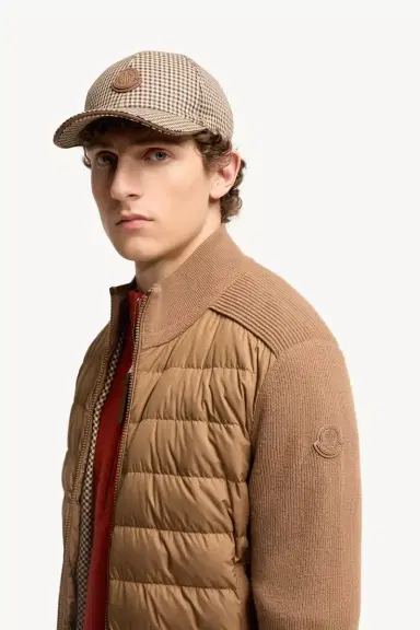 Moncler Wool & Cashmere Blend Padded Zip-up Cardigan | Thumbnail 4