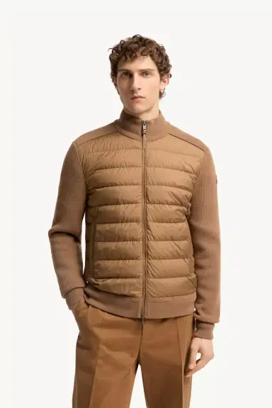Moncler Wool & Cashmere Blend Padded Zip-up Cardigan | Thumbnail 5