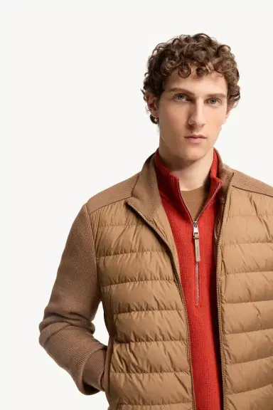 Moncler Wool & Cashmere Blend Padded Zip-up Cardigan | Thumbnail 7
