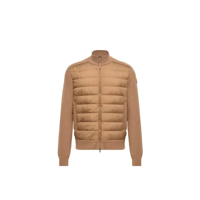 Moncler Wool & Cashmere Blend Padded Zip-up Cardigan