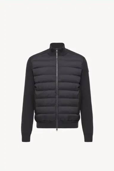 Moncler Wool & Cashmere Blend Padded Zip-up Cardigan | Thumbnail 2