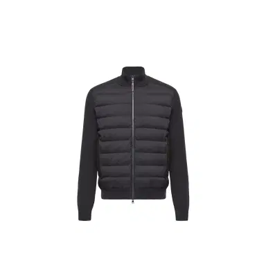 Moncler Wool & Cashmere Blend Padded Zip-up Cardigan | Thumbnail 1