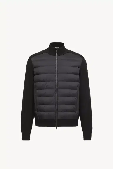 Moncler Wool & Cashmere Blend Padded Zip-up Cardigan | Thumbnail 2