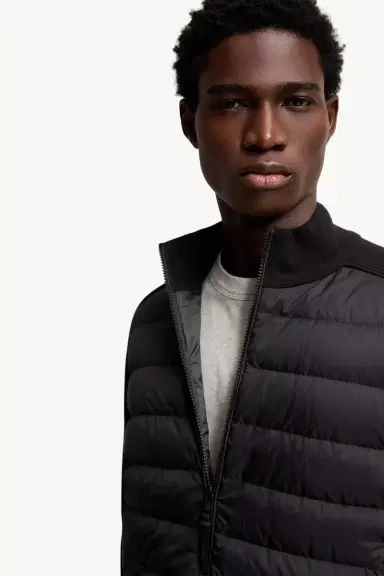 Moncler Wool & Cashmere Blend Padded Zip-up Cardigan | Thumbnail 8