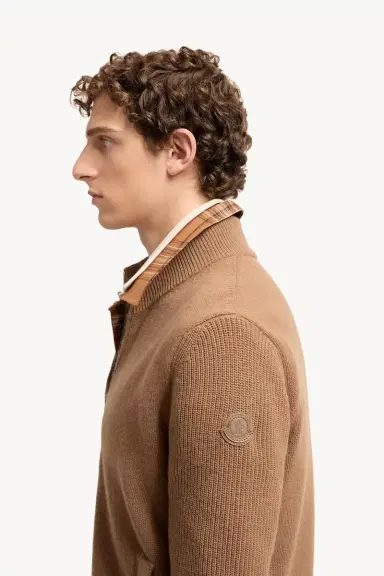 Moncler Wool & Cashmere Zip-up Cardigan | Thumbnail 4