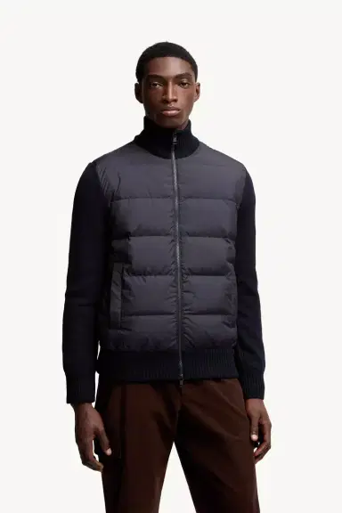 Moncler Padded Wool Zip-up Cardigan | Thumbnail 5