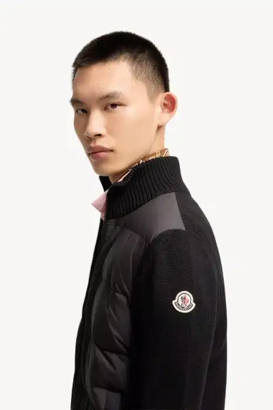 Moncler Padded Wool Zip-up Cardigan | Thumbnail 4