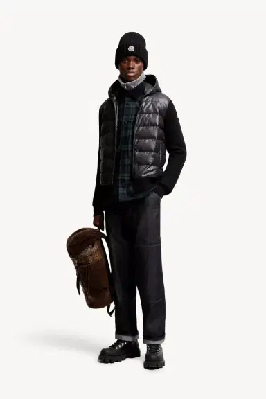 Moncler Padded Wool Zip-up Hoodie | Thumbnail 3