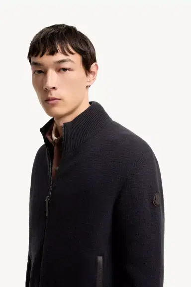 Moncler Wool & Cashmere Blend Zip-up Cardigan | Thumbnail 4