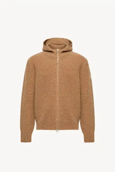 Moncler Bouclé Wool Blend Zip-up Hoodie | Thumbnail 2 Moncler Bouclé Wool Blend Zip-up Hoodie | Thumbnail 2