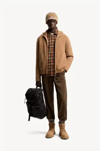 Moncler Bouclé Wool Blend Zip-up Hoodie | Thumbnail 3 Moncler Bouclé Wool Blend Zip-up Hoodie | Thumbnail 3