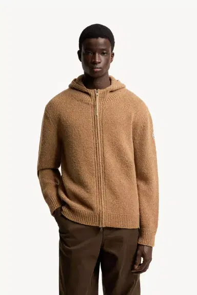Moncler Bouclé Wool Blend Zip-up Hoodie | Thumbnail 5 Moncler Bouclé Wool Blend Zip-up Hoodie | Thumbnail 5