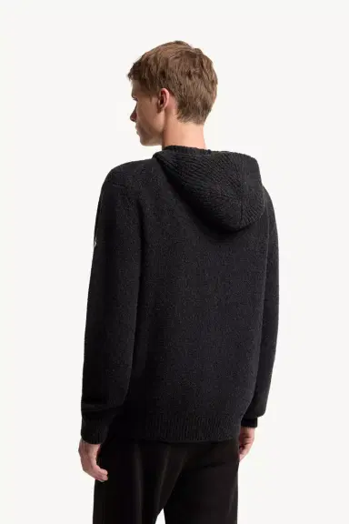 Moncler Bouclé Wool Blend Zip-up Hoodie | Thumbnail 6 Moncler Bouclé Wool Blend Zip-up Hoodie | Thumbnail 6