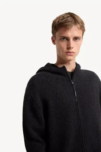 Moncler Bouclé Wool Blend Zip-up Hoodie | Thumbnail 7 Moncler Bouclé Wool Blend Zip-up Hoodie | Thumbnail 7