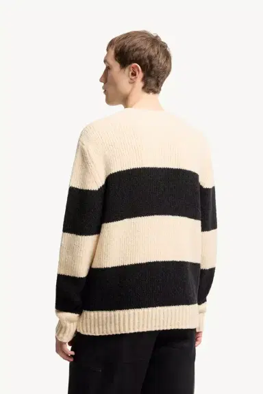 Moncler Striped Wool Blend Bouclé Sweater | Thumbnail 6 Moncler Striped Wool Blend Bouclé Sweater | Thumbnail 6