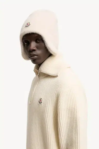 Moncler Logo Rib Wool Turtleneck | Thumbnail 4 Moncler Logo Rib Wool Turtleneck | Thumbnail 4