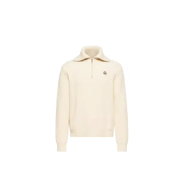 Moncler Logo Rib Wool Turtleneck