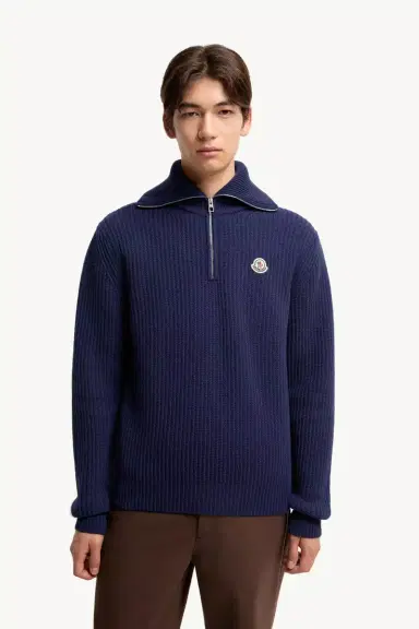 Moncler Logo Rib Wool Turtleneck | Thumbnail 5 Moncler Logo Rib Wool Turtleneck | Thumbnail 5
