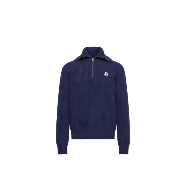 Moncler Logo Rib Wool Turtleneck