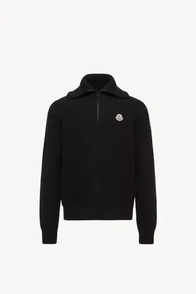 Moncler Logo Rib Wool Turtleneck | Thumbnail 2