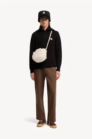 Moncler Logo Rib Wool Turtleneck | Thumbnail 3