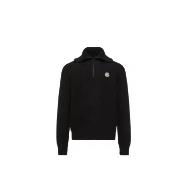 Moncler Logo Rib Wool Turtleneck | Thumbnail 1