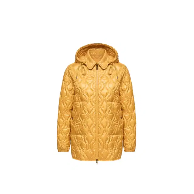 Moncler Balette Geometric Quilted Mid-length Down Jacket