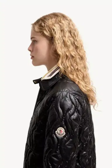 Moncler Balette Geometric Quilted Mid-length Down Jacket | Thumbnail 4 Moncler Balette Geometric Quilted Mid-length Down Jacket | Thumbnail 4