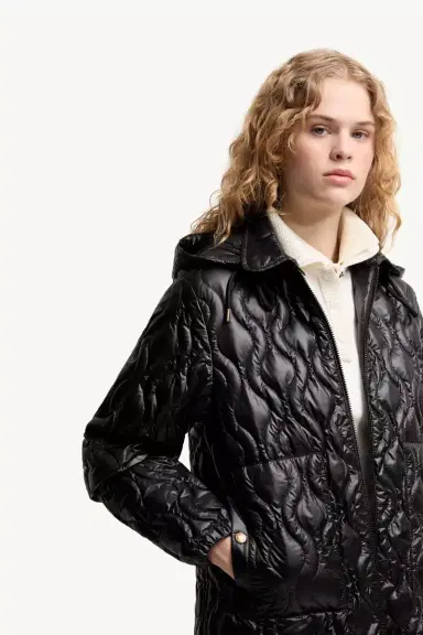 Moncler Balette Geometric Quilted Mid-length Down Jacket | Thumbnail 7 Moncler Balette Geometric Quilted Mid-length Down Jacket | Thumbnail 7