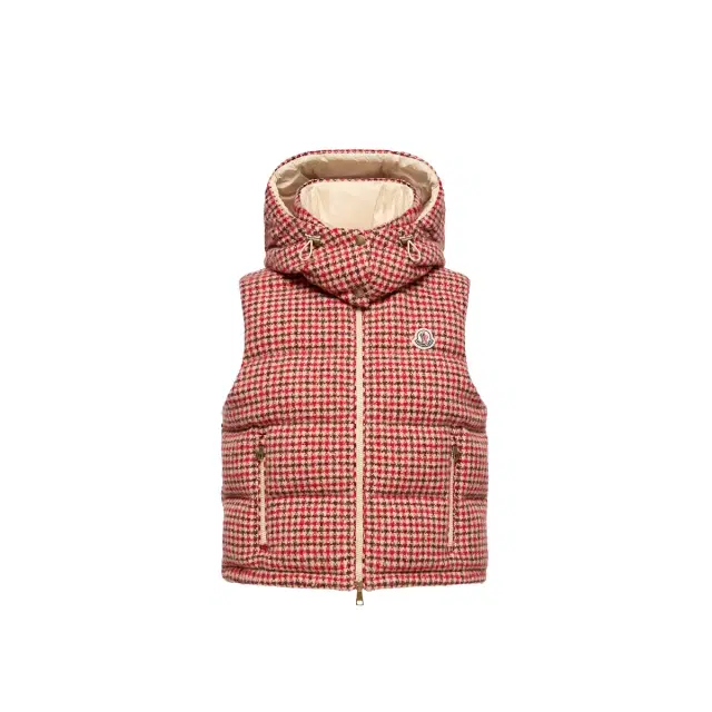 Moncler Niverolle Houndstooth Wool Blend Down Vest