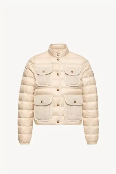 Moncler Furet Wool & Cashmere Trimmed Short Down Jacket | Thumbnail 2