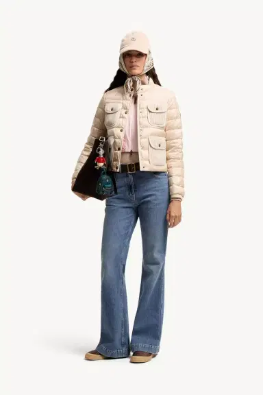 Moncler Furet Wool & Cashmere Trimmed Short Down Jacket | Thumbnail 3