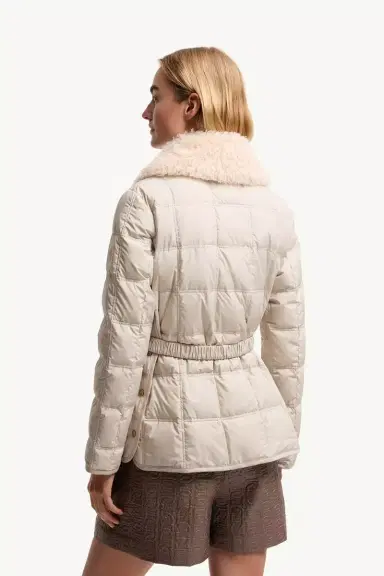 Moncler Cygnes Belted Short Down Jacket | Thumbnail 6