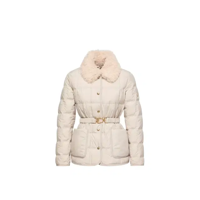 Moncler Cygnes Belted Short Down Jacket