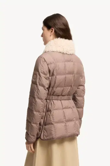 Moncler Cygnes Belted Short Down Jacket | Thumbnail 6