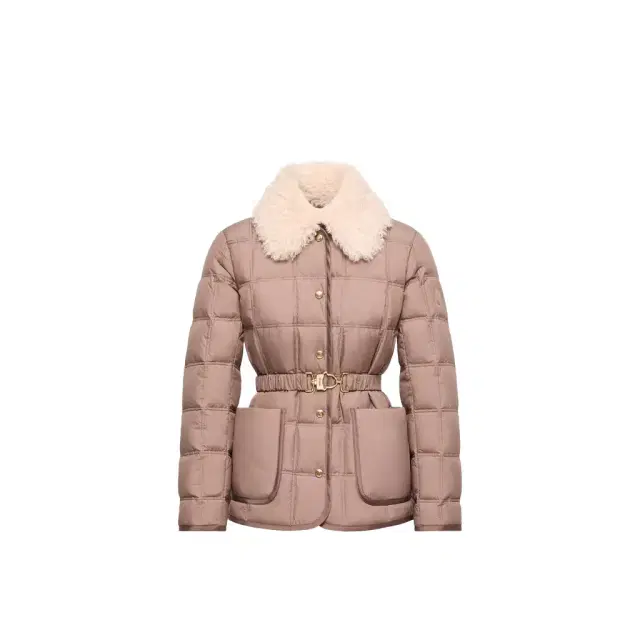 Moncler Cygnes Belted Short Down Jacket