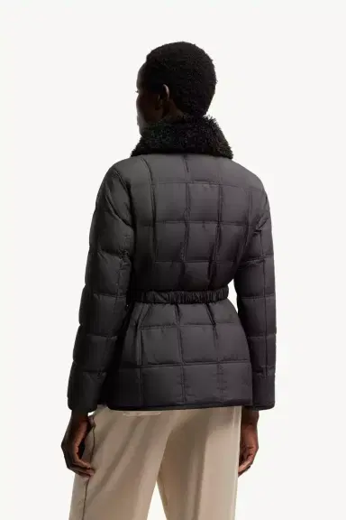 Moncler Cygnes Belted Short Down Jacket | Thumbnail 6