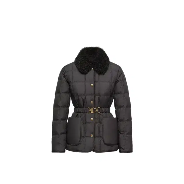 Moncler Cygnes Belted Short Down Jacket