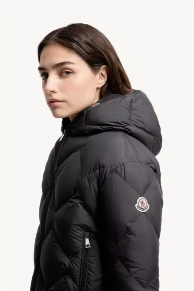 Moncler Arvouinne Hooded Triangle-quilted Short Down Jacket | Thumbnail 4 Moncler Arvouinne Hooded Triangle-quilted Short Down Jacket | Thumbnail 4