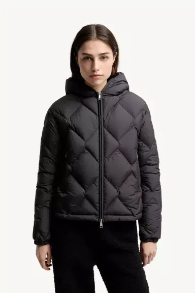 Moncler Arvouinne Hooded Triangle-quilted Short Down Jacket | Thumbnail 5 Moncler Arvouinne Hooded Triangle-quilted Short Down Jacket | Thumbnail 5
