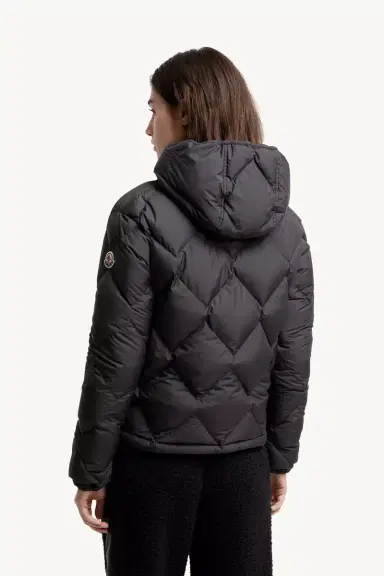 Moncler Arvouinne Hooded Triangle-quilted Short Down Jacket | Thumbnail 6 Moncler Arvouinne Hooded Triangle-quilted Short Down Jacket | Thumbnail 6