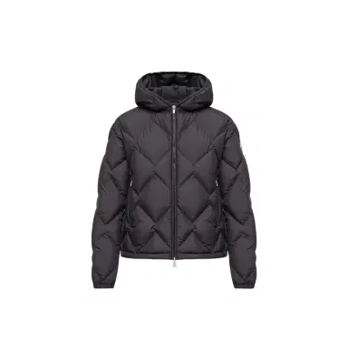 Moncler Arvouinne Hooded Triangle-quilted Short Down Jacket | Thumbnail 1 Moncler Arvouinne Hooded Triangle-quilted Short Down Jacket | Thumbnail 1