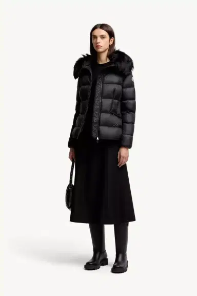 Moncler Boed Hooded Shearling-trimmed Short Down Jacket | Thumbnail 3 Moncler Boed Hooded Shearling-trimmed Short Down Jacket | Thumbnail 3